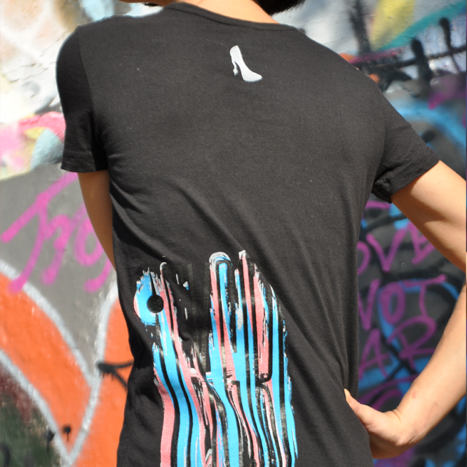 ICKGIRL ClassicT Backprint color Artwork BLACK Color SW Size S